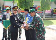 Dalam Rangka Perayaan HUT TNI KE-79 , Kapolres Enrekang Hadiri Upacara Dimakodim 1419 Enrekang