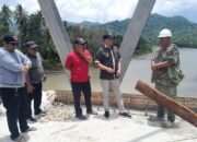 Pj Bupati Enrekang H.Baba Tinjau Progres Perampungan Pembangunan Jembatan Sudda,
