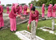 Khidmat! Ziarah Bhayangkari Polres Sidrap Sambut HKGB Ke-72 di TMP Mario