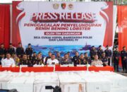 KONFERENSI PERS PENYELUDUPAN BENIH BENING LOBSTER SEBANYAK 237.305 BENIH BENING LOBSTER SENILAI 23,6 MILIAR RUPIAH