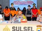 Kapolda Sulsel Pimpin Konferensi Pers Kasus Perdagangan Orang dan Pembunuhan di Luwu Timur