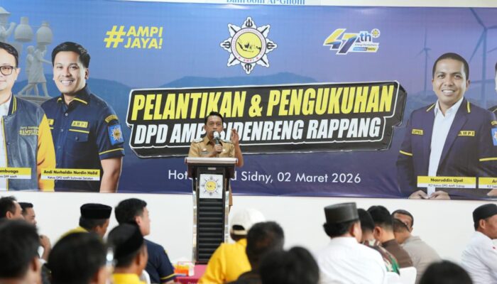 Andi Patonangi Nakhodai DPD AMPI Sidrap 2026–2031, Bupati Tekankan Sinergi Nyata